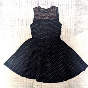 Fossil A-line navy dress with pockets